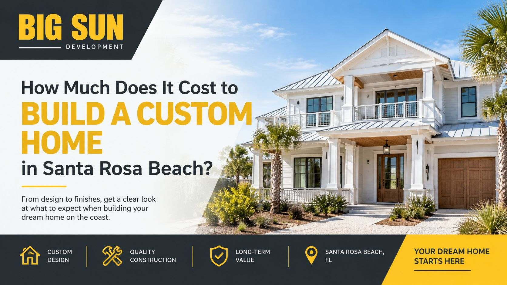 How Much Does a Custom Home Cost in Santa Rosa Beach